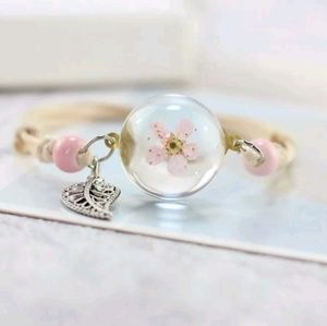 🌸Adjustable Pink Lucky Dried Flower Bracelet🌸